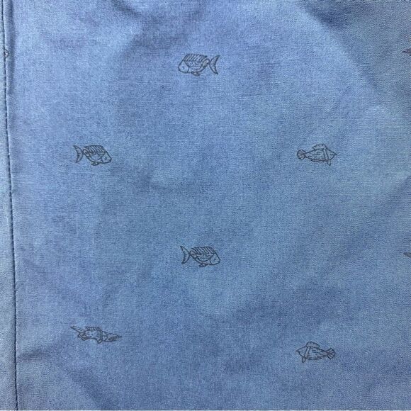 Springfield Blue Fish Print Shorts Size 32 - Picture 7 of 10